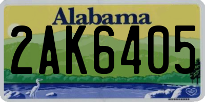 AL license plate 2AK6405