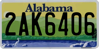 AL license plate 2AK6406