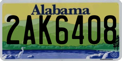 AL license plate 2AK6408
