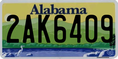 AL license plate 2AK6409