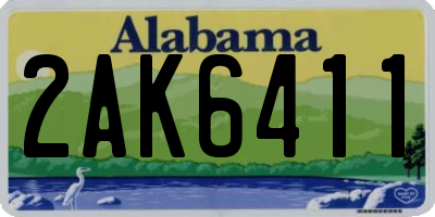 AL license plate 2AK6411