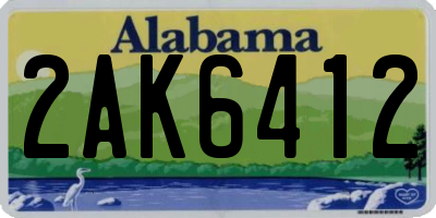 AL license plate 2AK6412