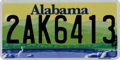 AL license plate 2AK6413