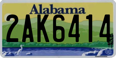 AL license plate 2AK6414