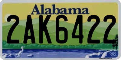 AL license plate 2AK6422