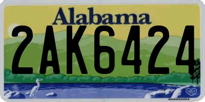 AL license plate 2AK6424