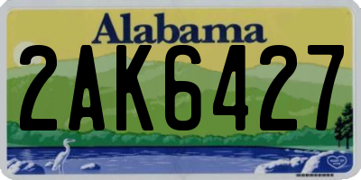 AL license plate 2AK6427
