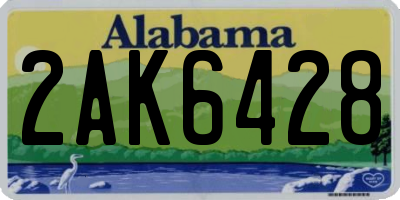 AL license plate 2AK6428