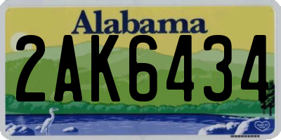 AL license plate 2AK6434