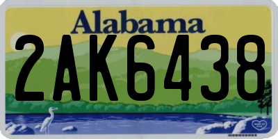 AL license plate 2AK6438