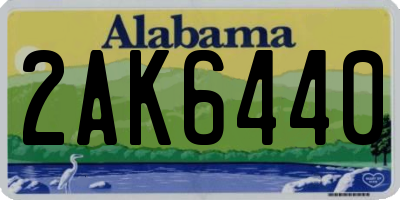 AL license plate 2AK6440