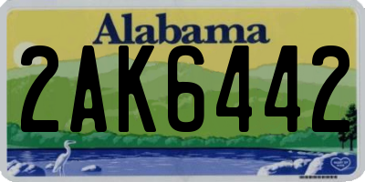 AL license plate 2AK6442