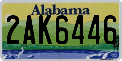 AL license plate 2AK6446