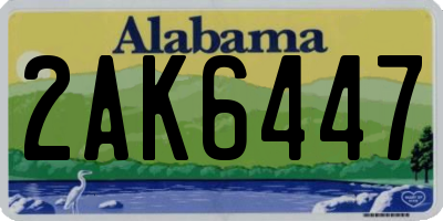 AL license plate 2AK6447
