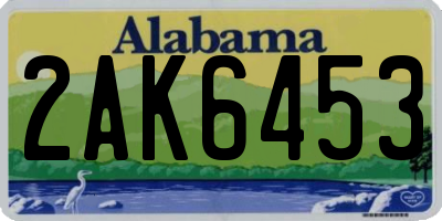 AL license plate 2AK6453