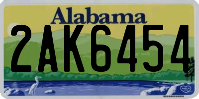 AL license plate 2AK6454