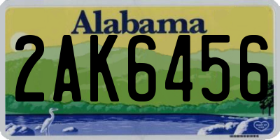 AL license plate 2AK6456
