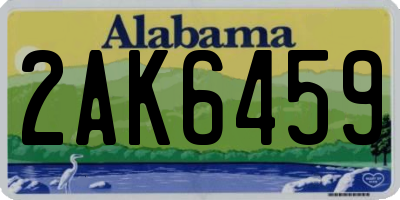 AL license plate 2AK6459