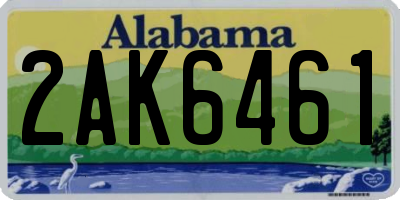 AL license plate 2AK6461