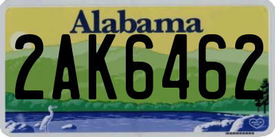 AL license plate 2AK6462