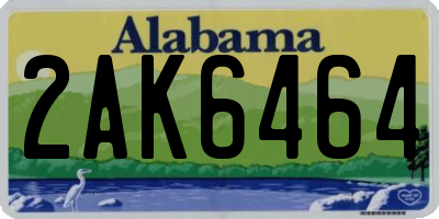 AL license plate 2AK6464
