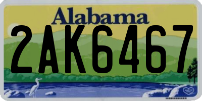 AL license plate 2AK6467