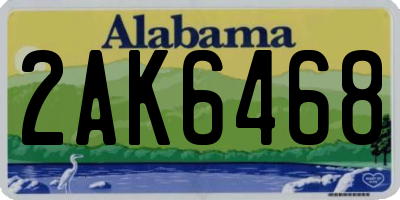 AL license plate 2AK6468