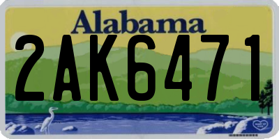 AL license plate 2AK6471