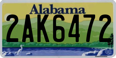 AL license plate 2AK6472