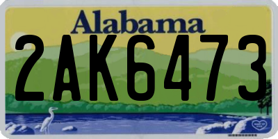 AL license plate 2AK6473