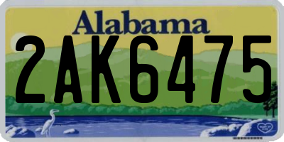 AL license plate 2AK6475