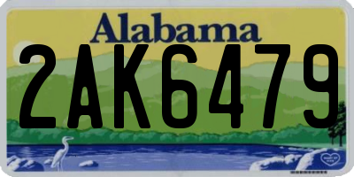 AL license plate 2AK6479