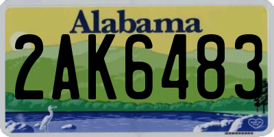 AL license plate 2AK6483