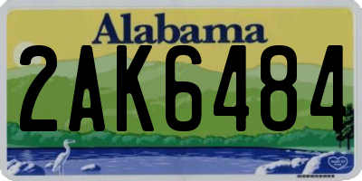 AL license plate 2AK6484
