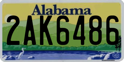 AL license plate 2AK6486