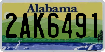 AL license plate 2AK6491