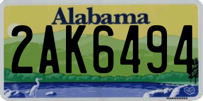 AL license plate 2AK6494