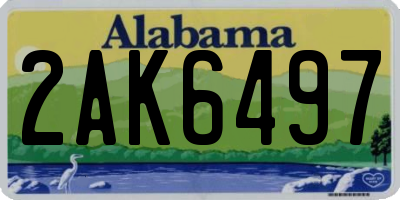 AL license plate 2AK6497