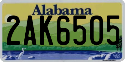 AL license plate 2AK6505