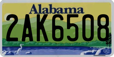 AL license plate 2AK6508