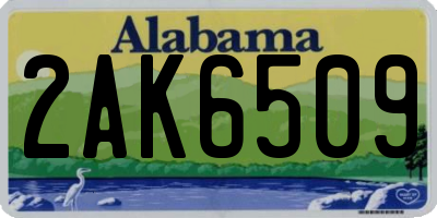 AL license plate 2AK6509
