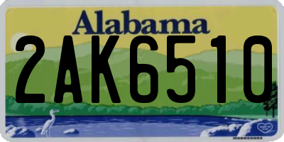 AL license plate 2AK6510