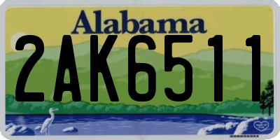 AL license plate 2AK6511