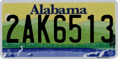 AL license plate 2AK6513