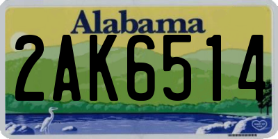 AL license plate 2AK6514