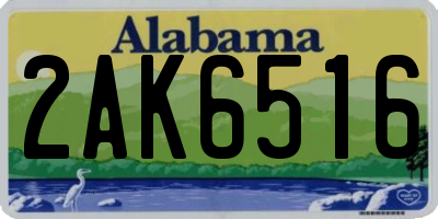 AL license plate 2AK6516