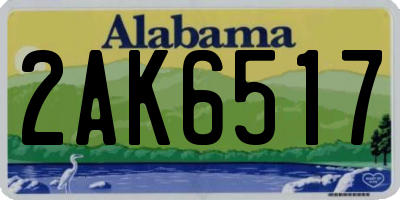 AL license plate 2AK6517
