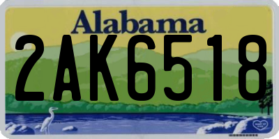 AL license plate 2AK6518