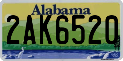 AL license plate 2AK6520