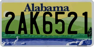 AL license plate 2AK6521